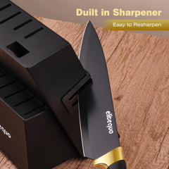 Dishwasher safe Elitequo knife set for kitchen cleanup