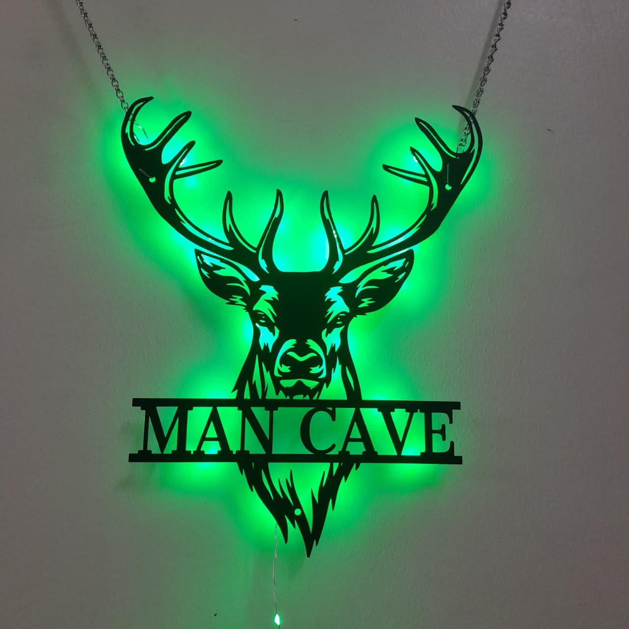 Elk deer hunting metal wall art Buck Head sign