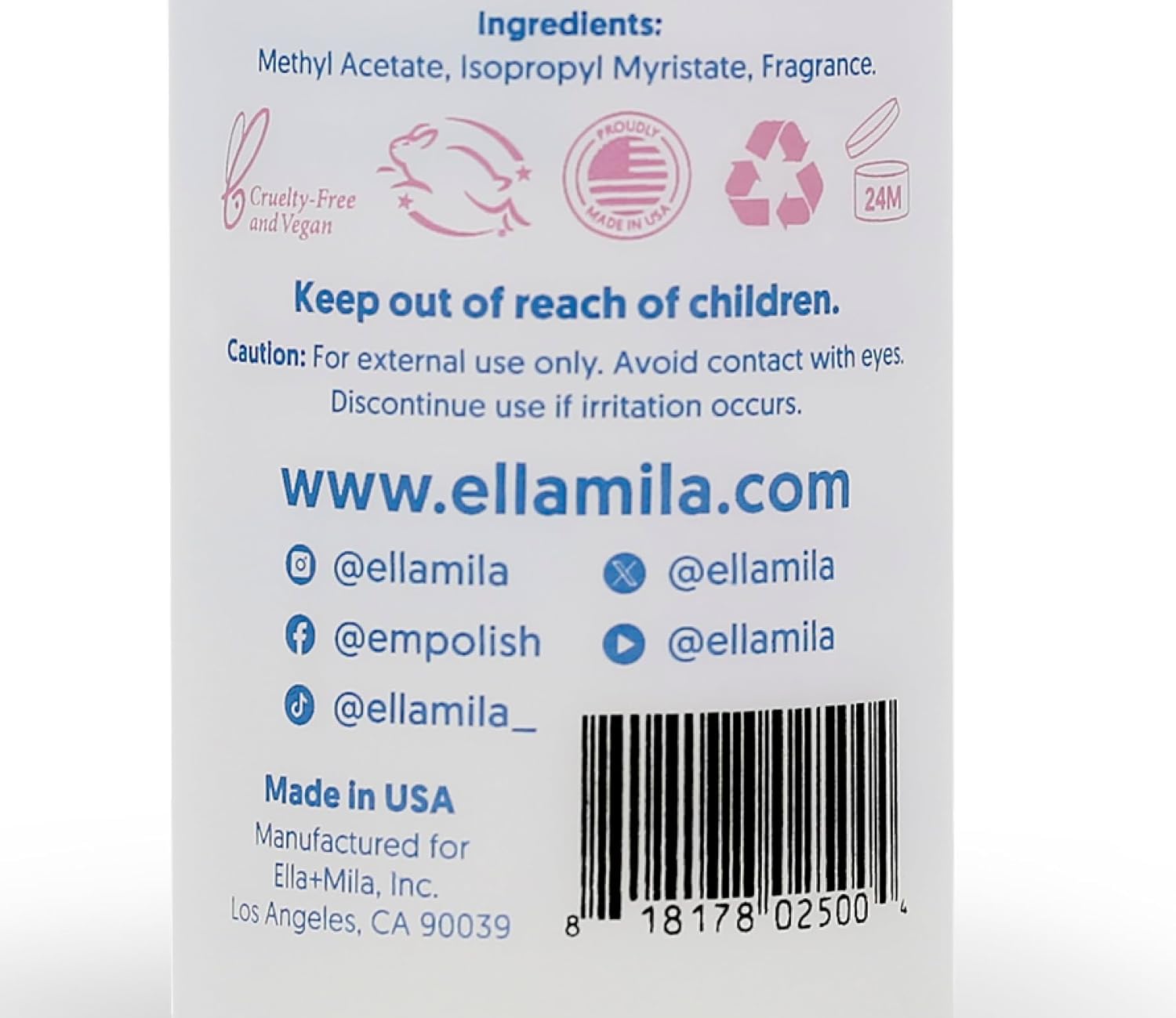 ella+mila non-acetone remover for regular polish