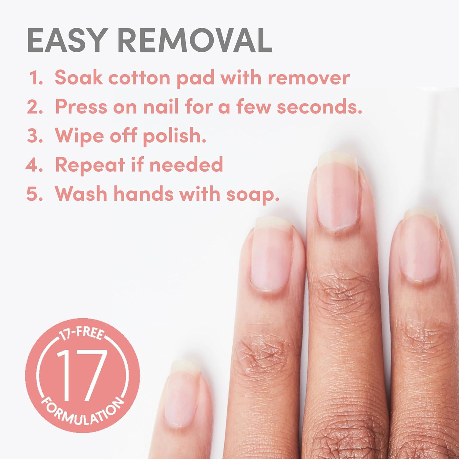 ella+mila 8 fluid ounce nail polish remover packaging