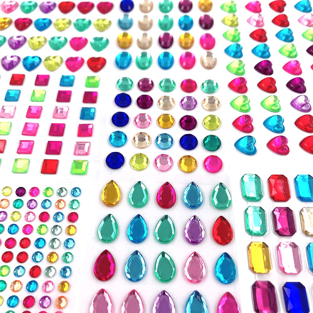 Elwish 365pcs round jewels sticker set packaging