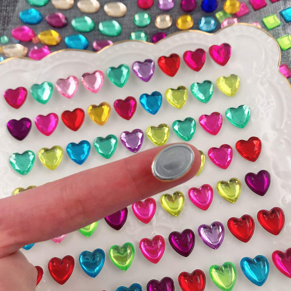 Rectangle 14x10mm jewel sticker assortment