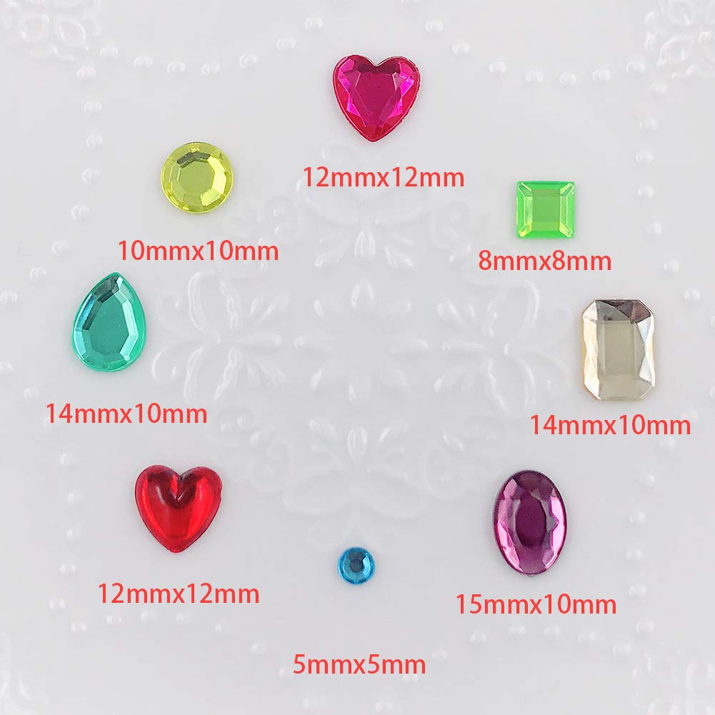 Round 10mm jewel sticker self adhesive back