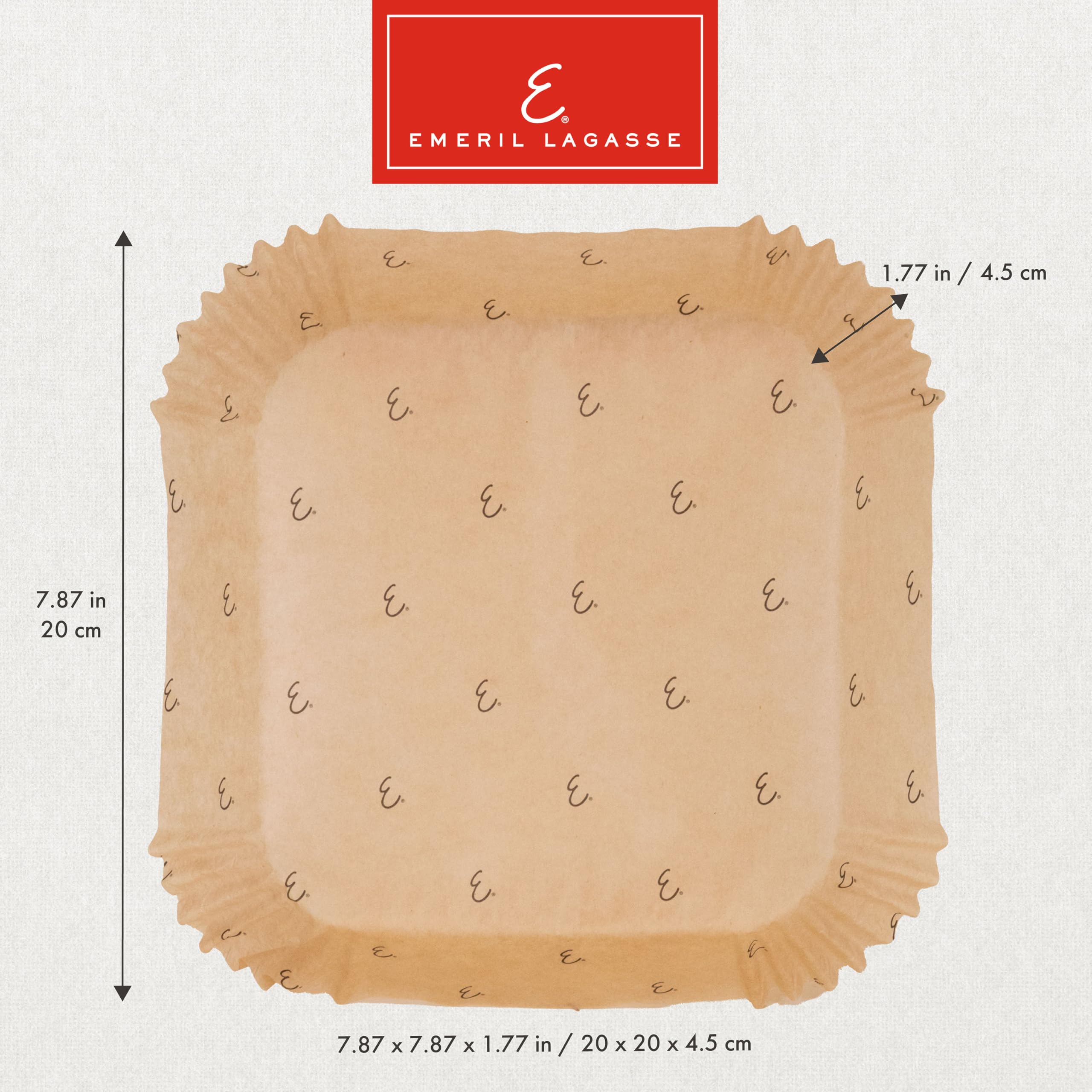Square 7.87 inch liner for Emeril Lagasse air fryer oven packaging