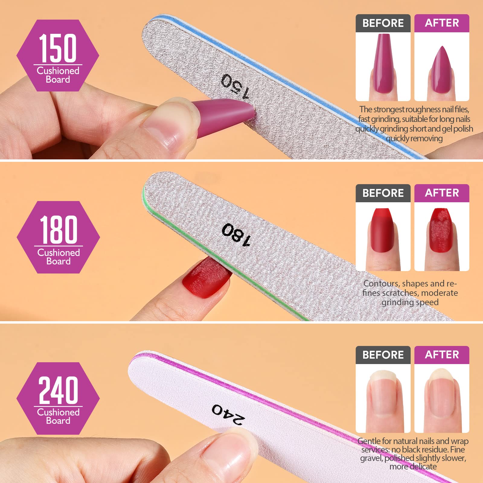 Emery boards for nails in Teenitor kit