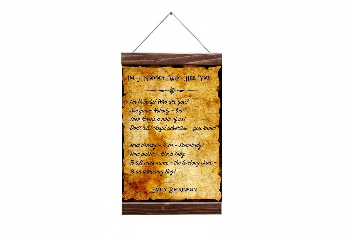 Emily Dickinson poetry canvas print in 8.7 x 11.8 inch size