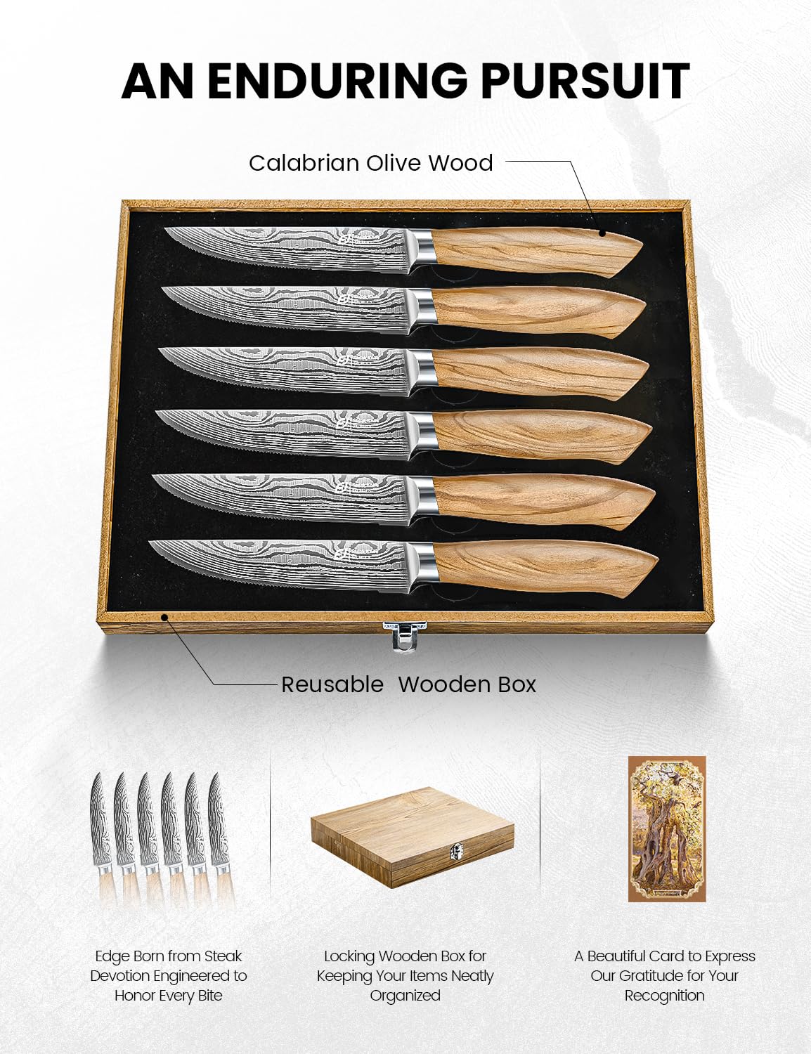 Versatile Emojoy steak knives for kitchen and table