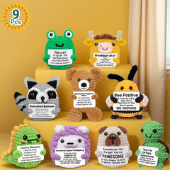Emotional support crochet animals hedgehog and dog