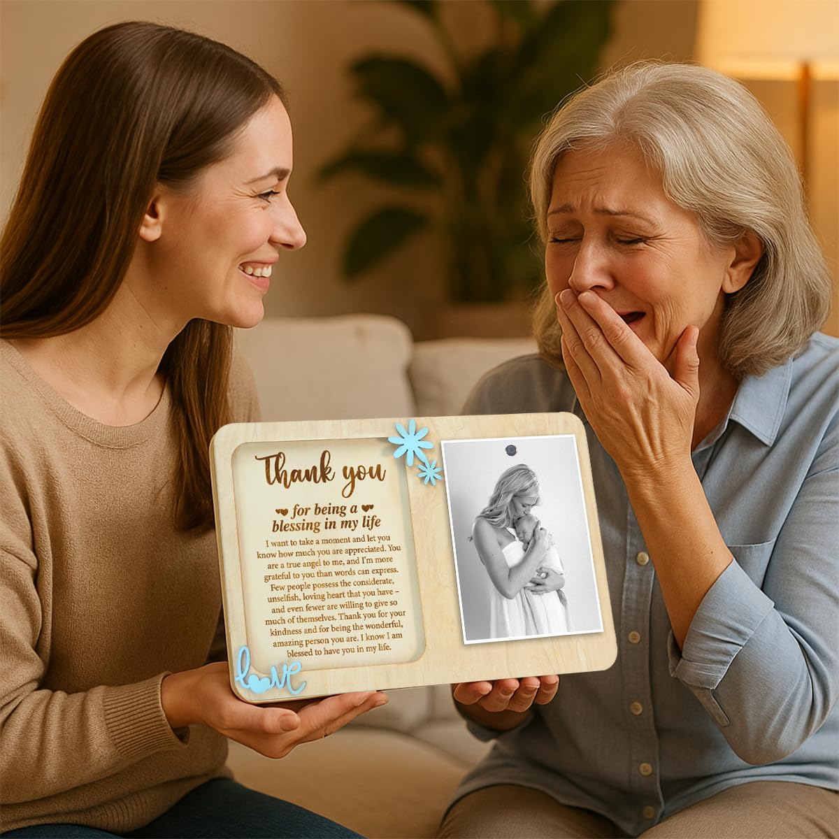 Emotional surprise keepsake for Dad in wooden frame
