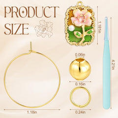 Enamel floral tulip charm for stem glasses