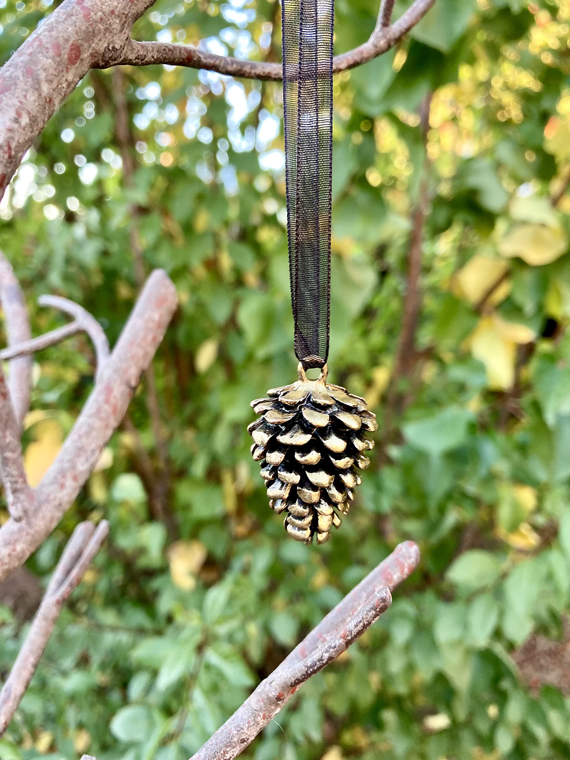 Woodland pine cone ornament for winter decor display