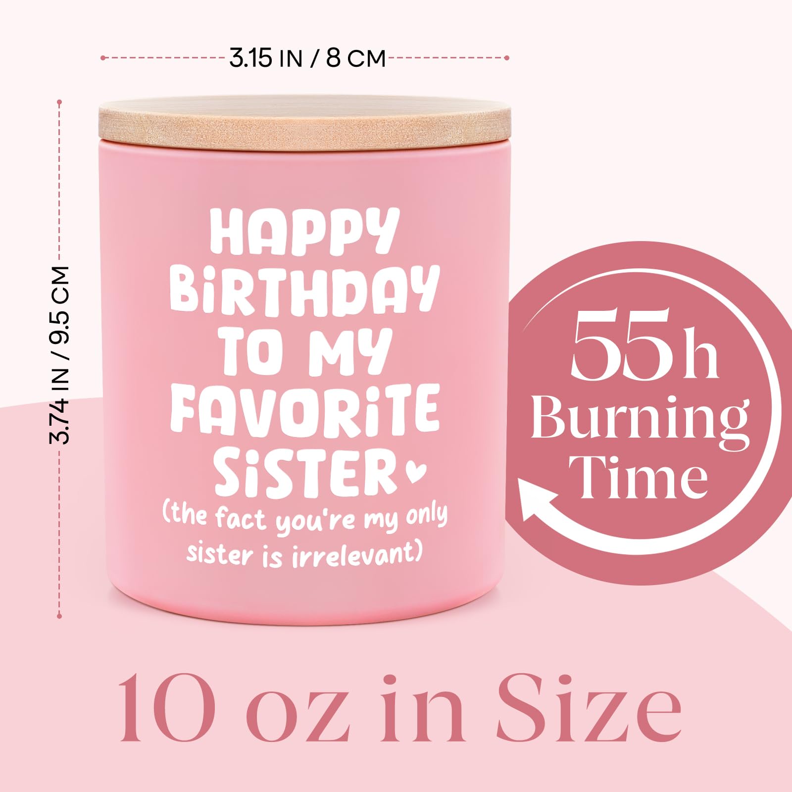 Birthday gift candle for sister from Encoink