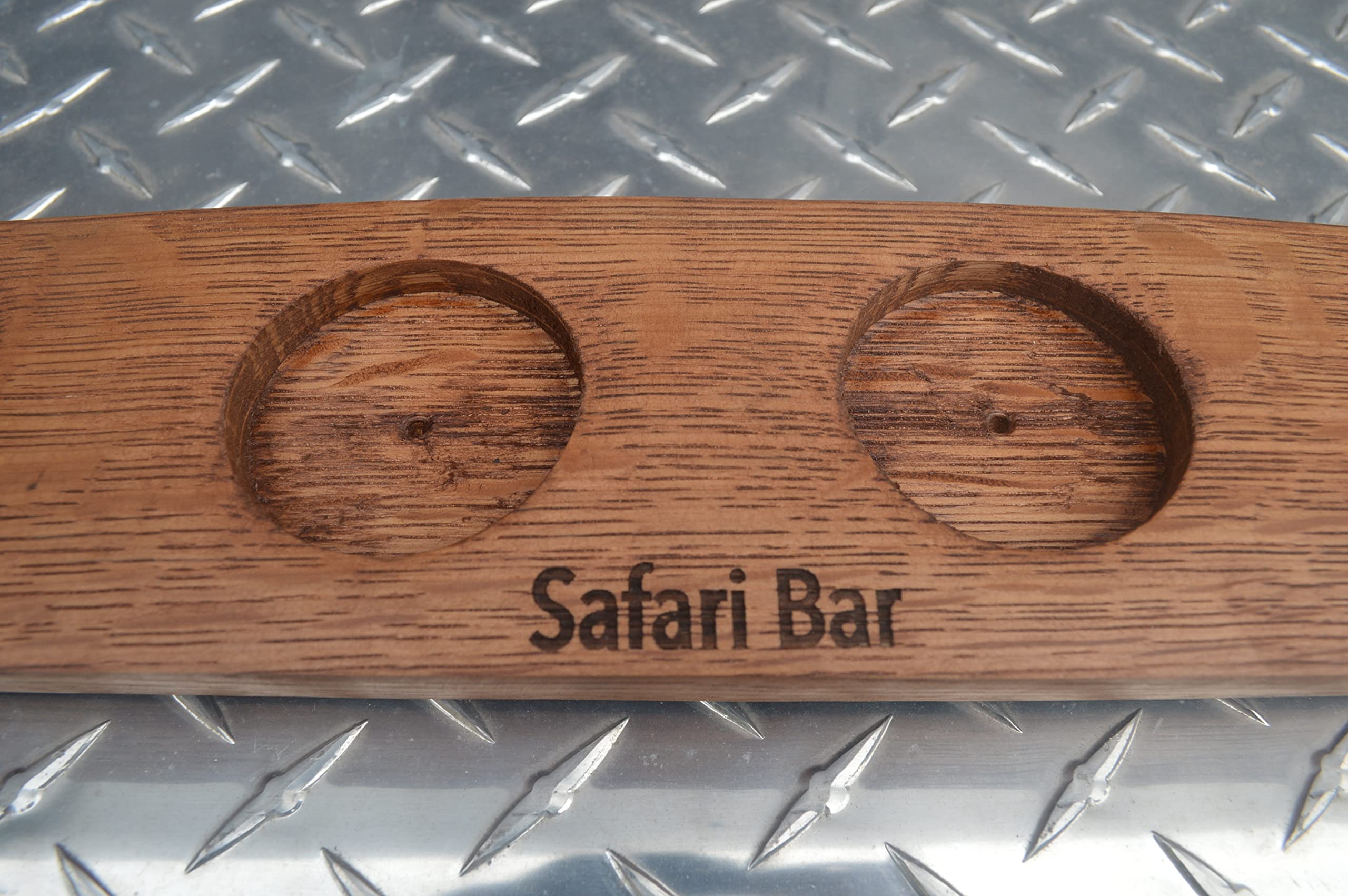 End band remnants on whiskey flight board