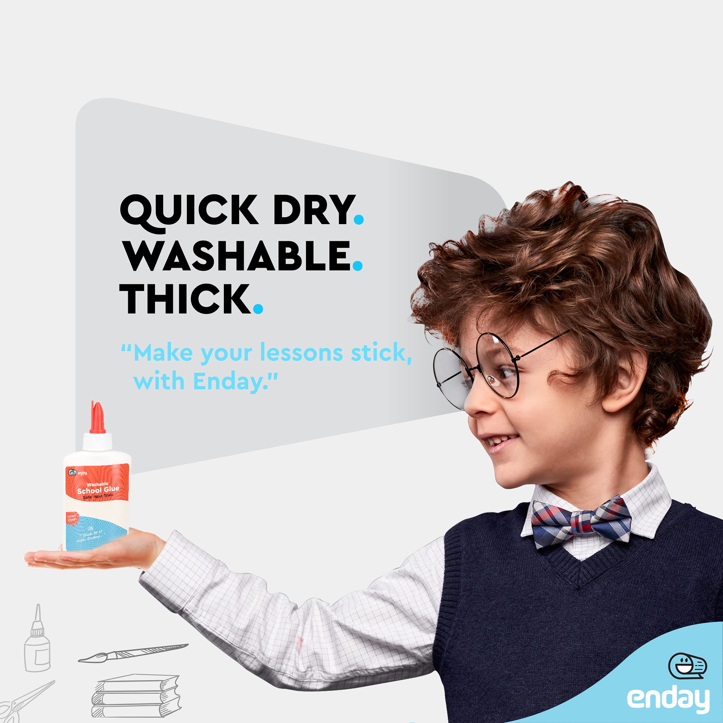 Enday classroom supplies diverse color glue