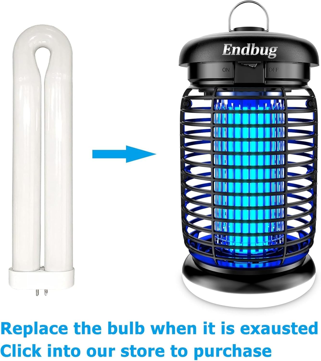 Endbug bug zapper hanging hook feature