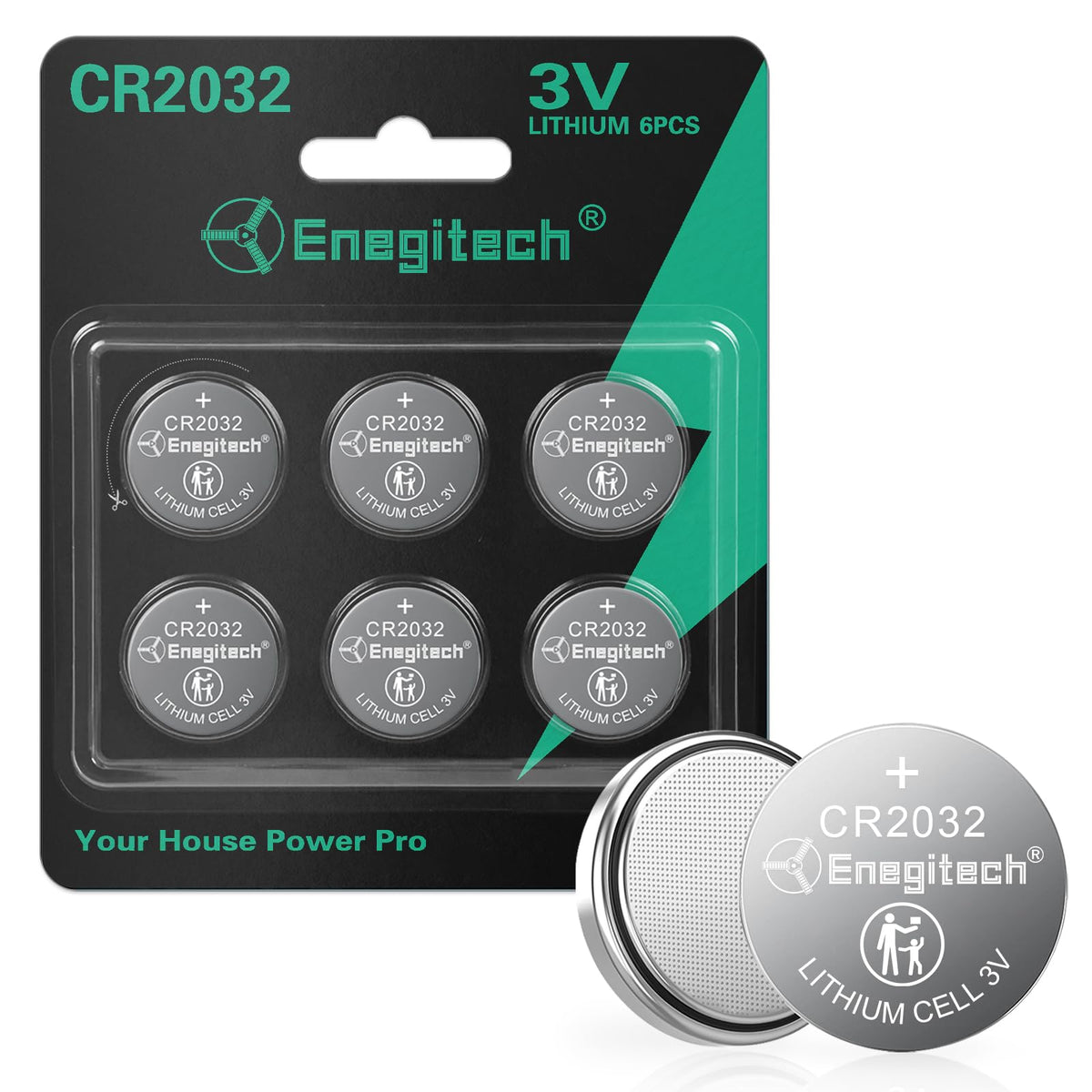 Enegitech CR2032 3V lithium coin battery