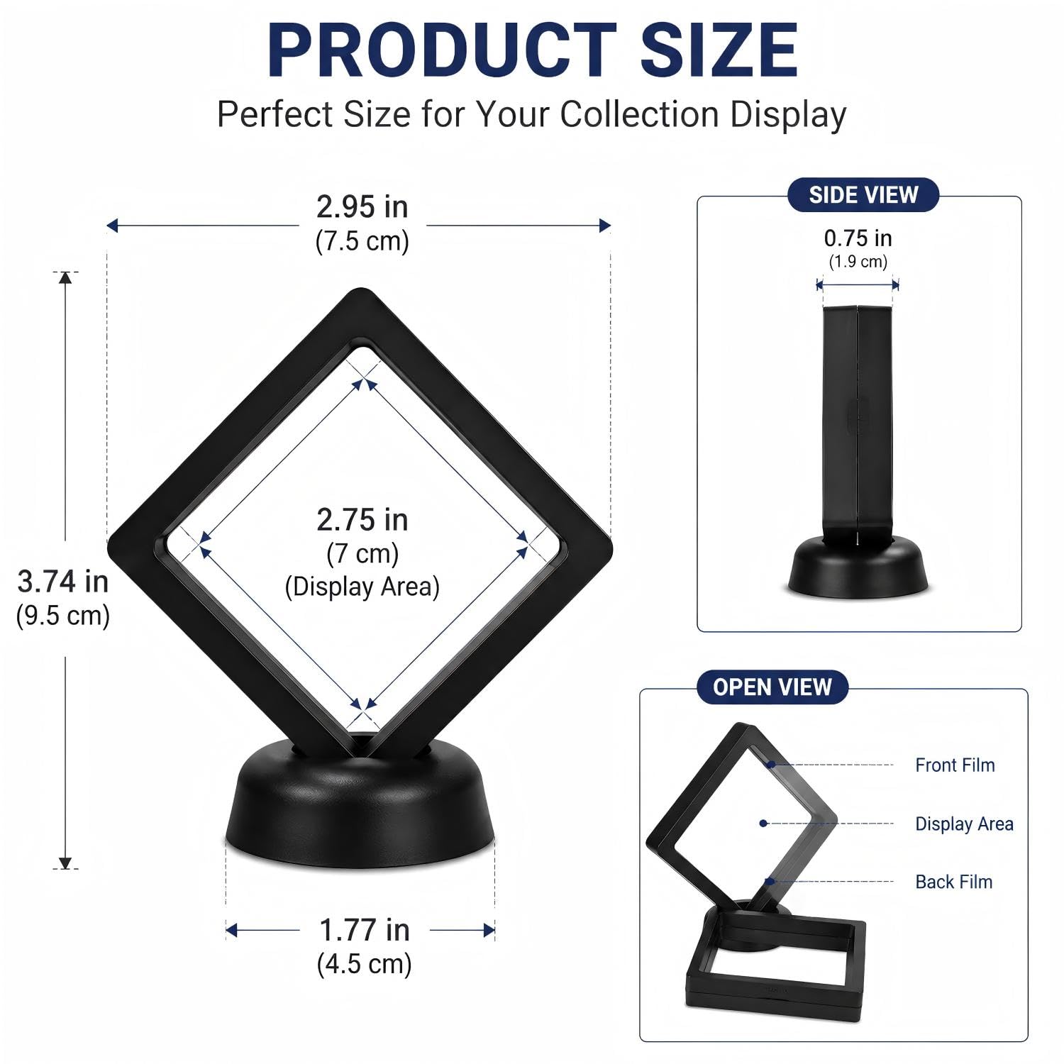 2.75 inch Enenes display frame with transparent membrane close up