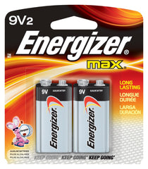 Energizer 9V alkaline battery pack of 2