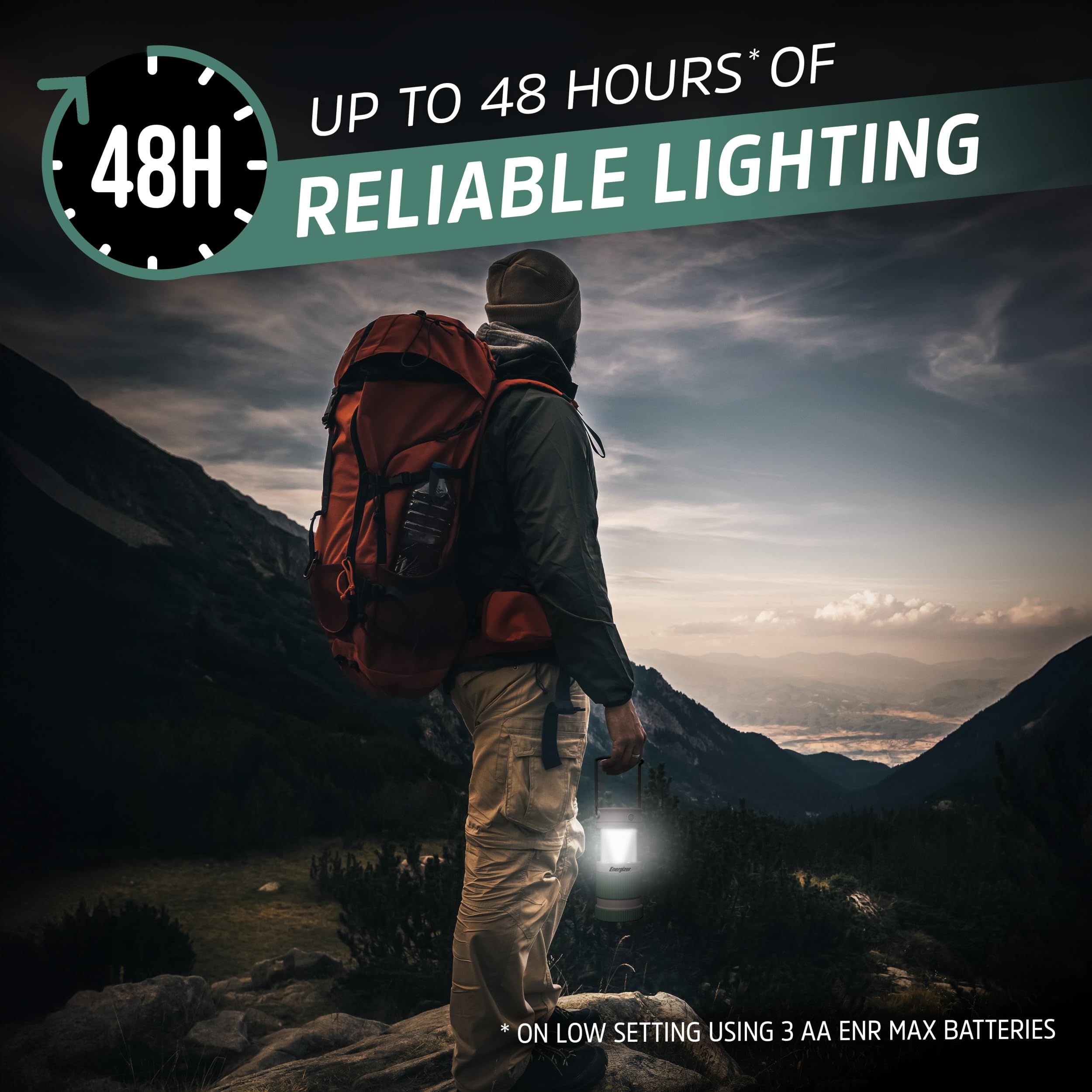 Energizer S-500 shatterproof lens rubber base lantern