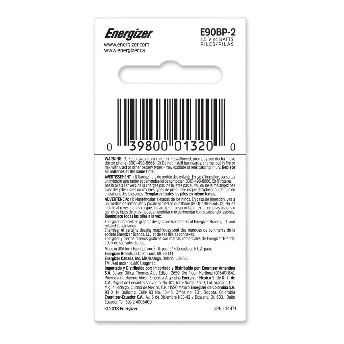 Energizer ALKALNE 1.5V E90 product image