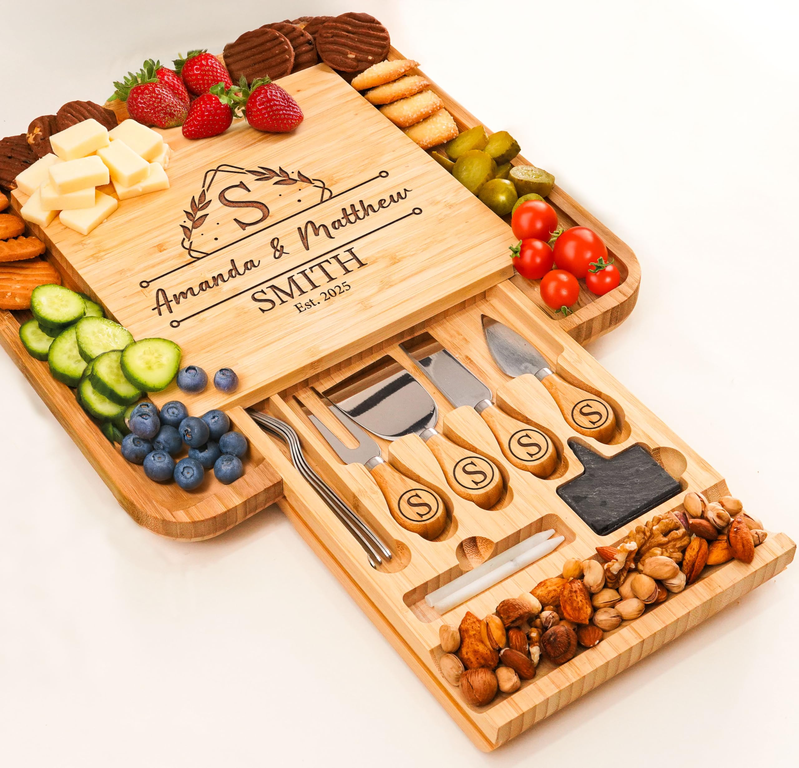 Engagement gifts charcuterie board for couples
