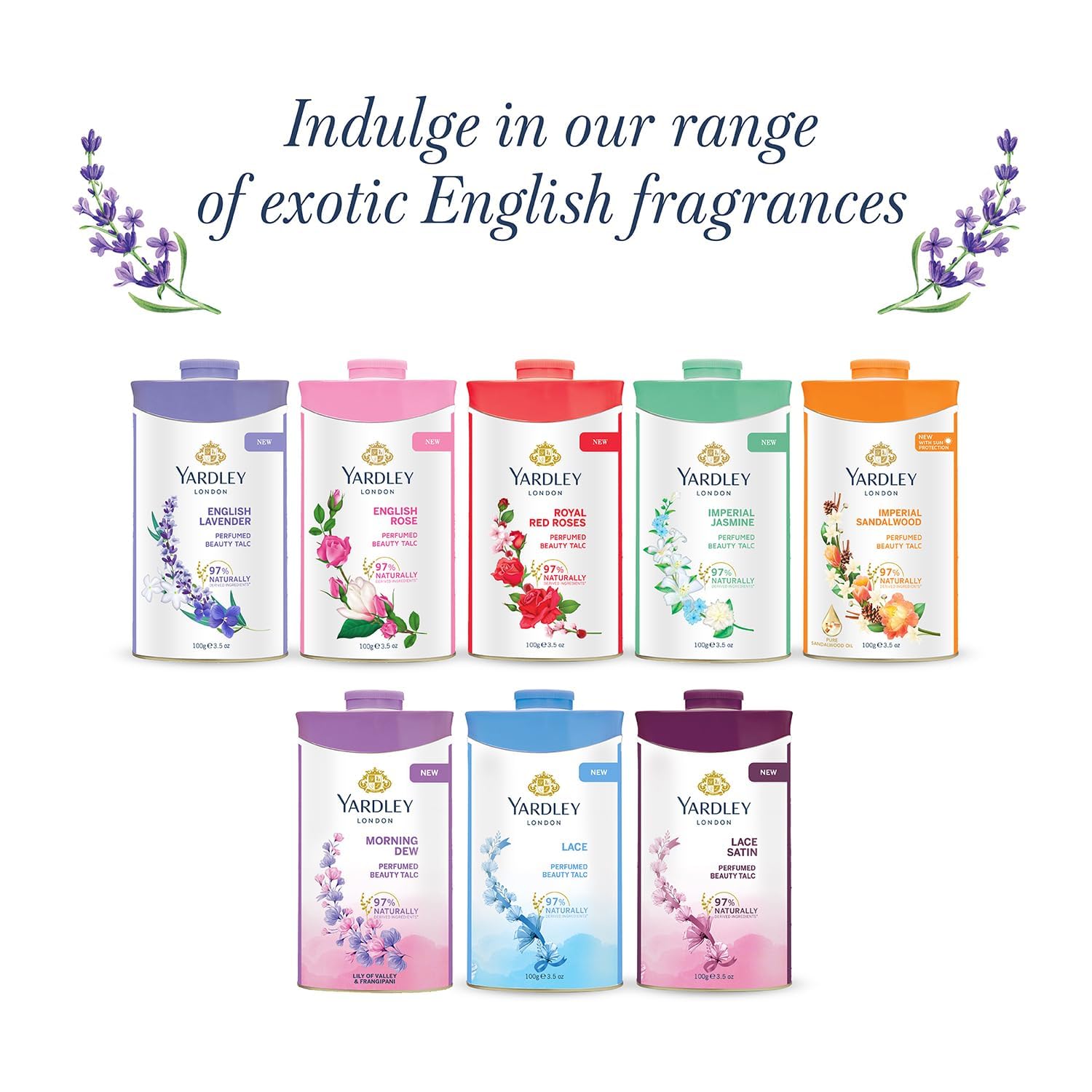 Yardley lavender perfumed talc pack 1 250 g