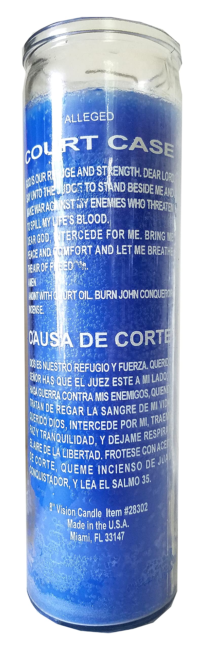 Great Gift blue devotional candle for faith rituals