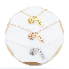 Cross design baptism necklace on a delicate chain