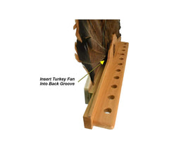 Backer tail attachment on beard plaque for mounting