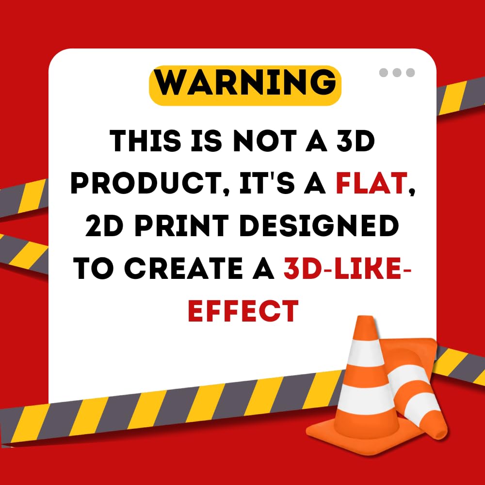Flat acrylic with 3D illusion metallic UV printing