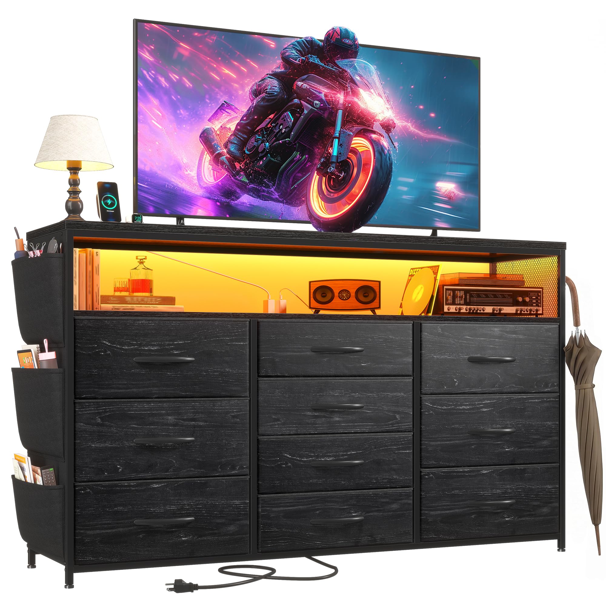 EnHomee dresser with 10 drawers front view
