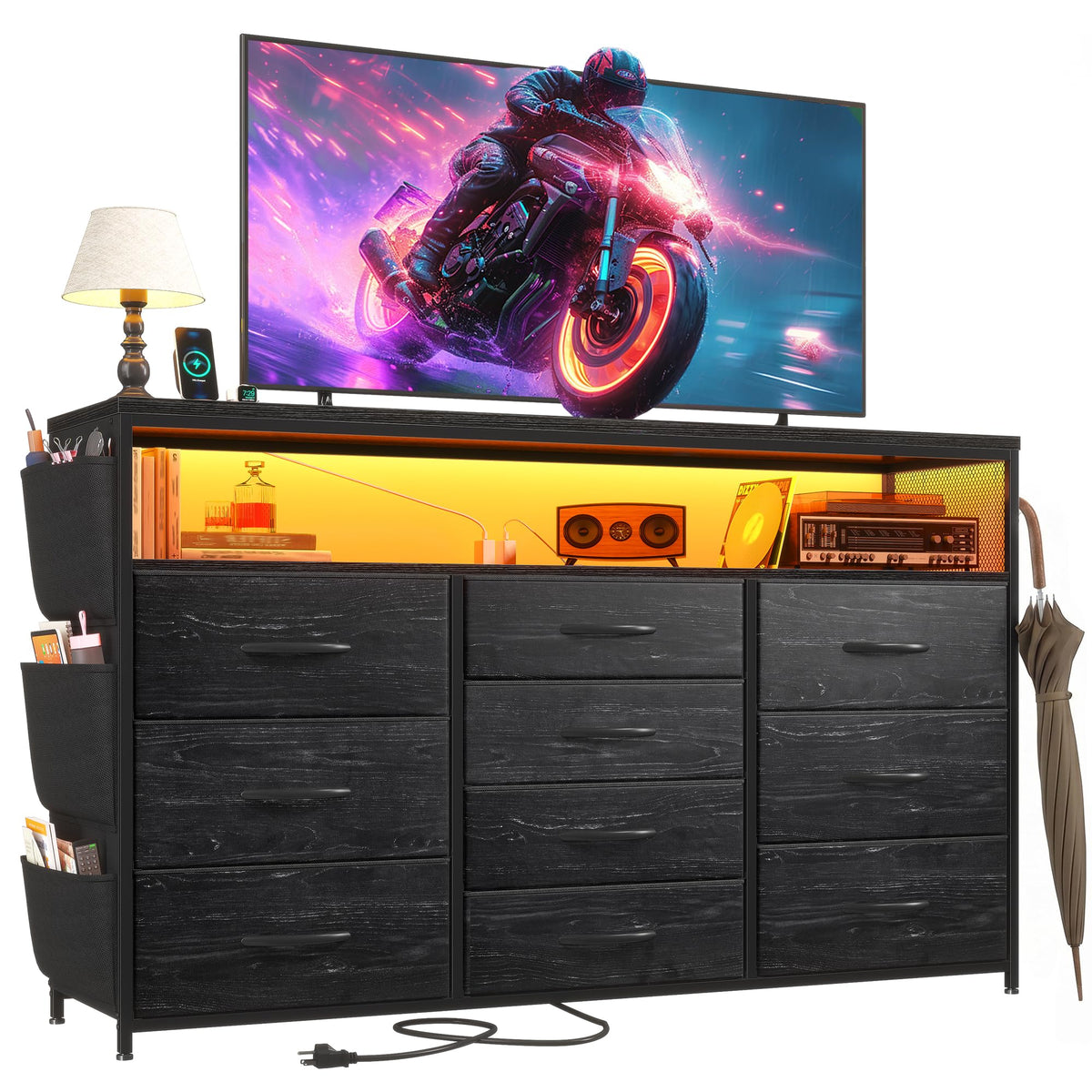 EnHomee dresser with 10 drawers front view