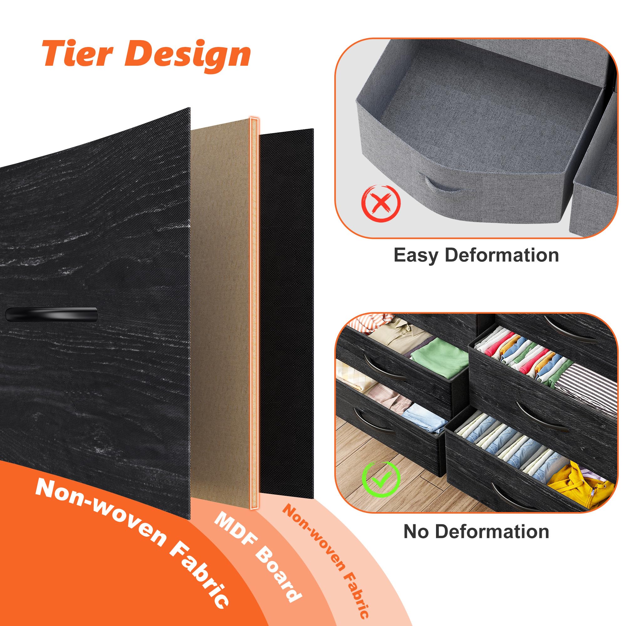 Anti-tip kits and adjustable feet on metal frame