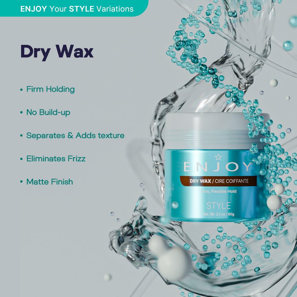Firm flexible hold styling with Enjoy Dry Wax