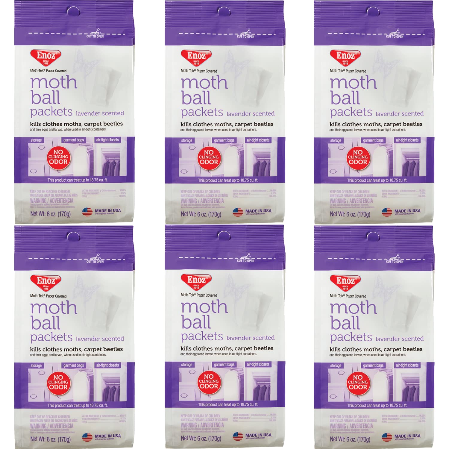 Enoz lavender scented moth ball packets for drawers and trunks