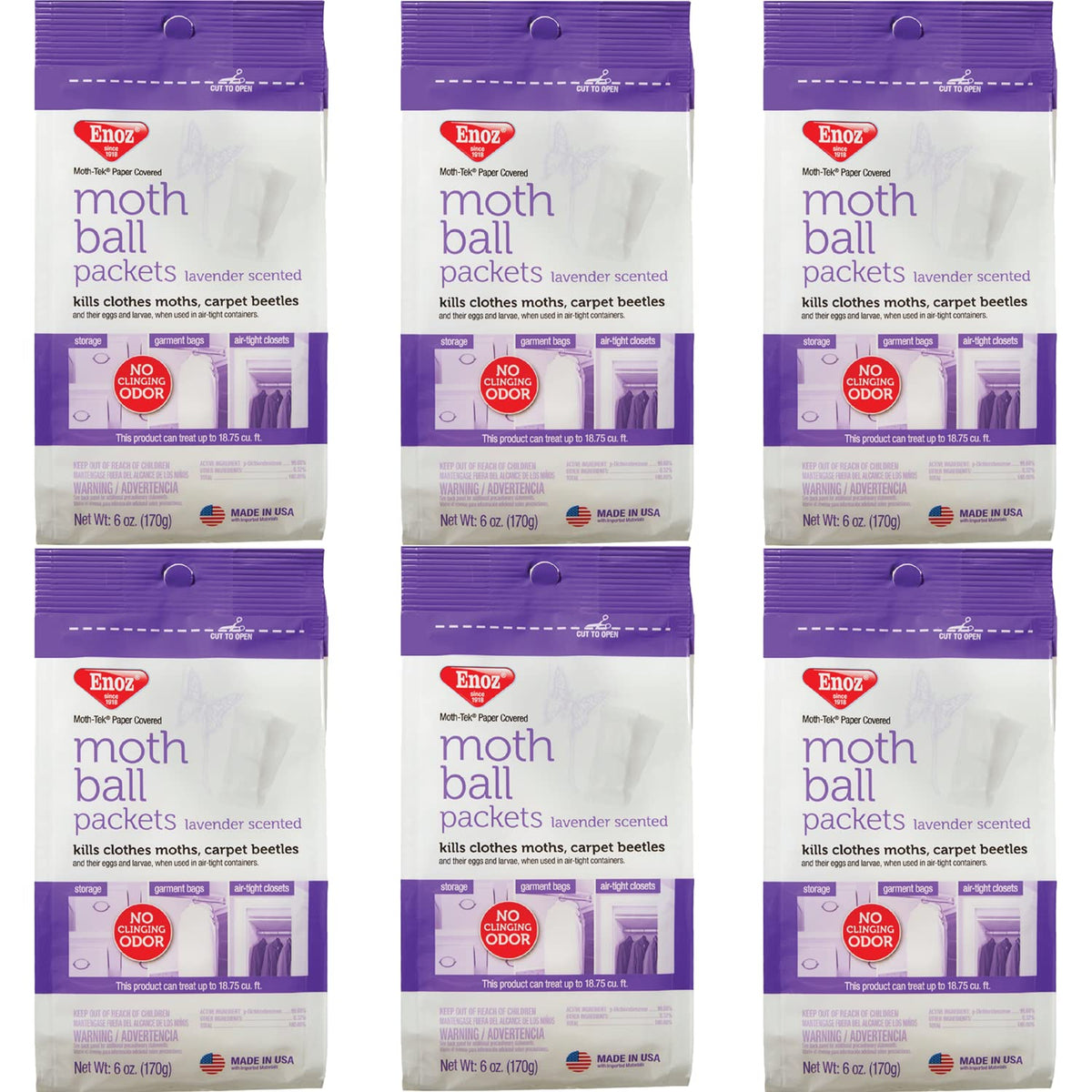Enoz lavender scented moth ball packets for drawers and trunks