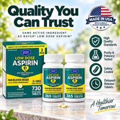 Safety coated aspirin tablets Berkley Jensen 81mg for daily use