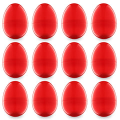 Entervending 3 inch fillable Easter eggs set of 12 in red green yellow orange purple pink