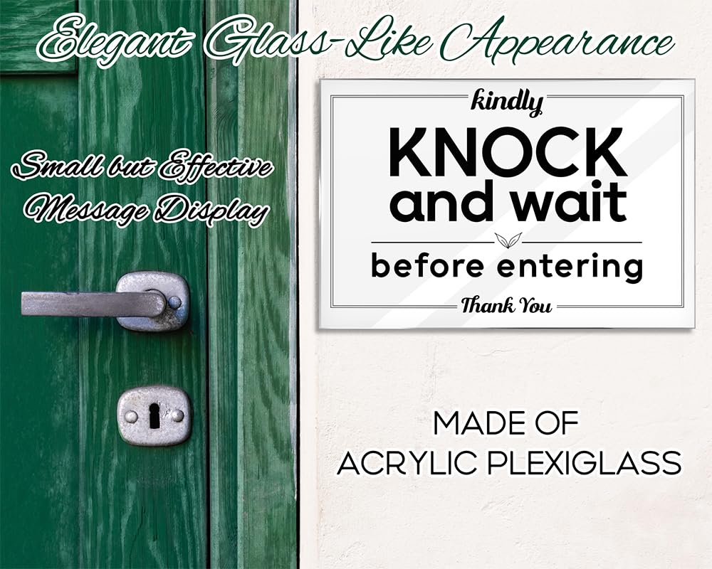 4x6 acrylic entry reminder sign for rental spaces