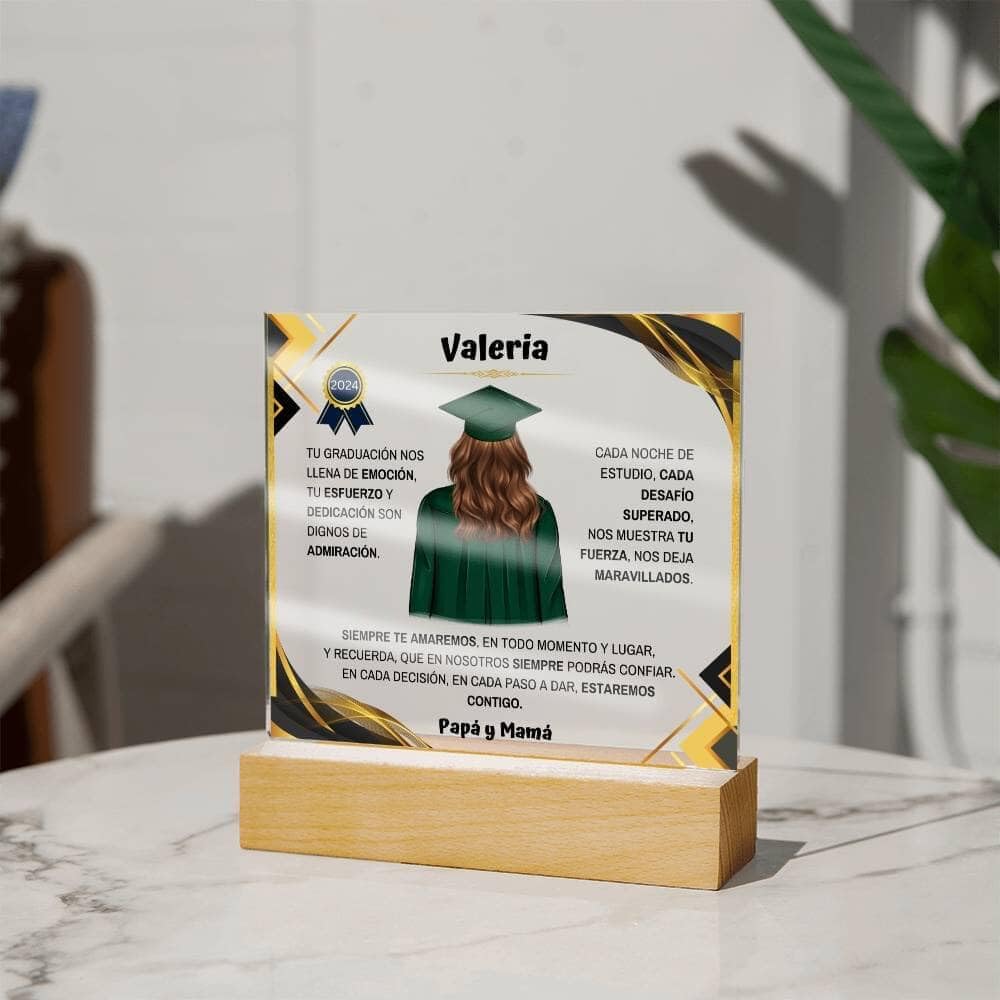envío directo al graduado de placa personalizada