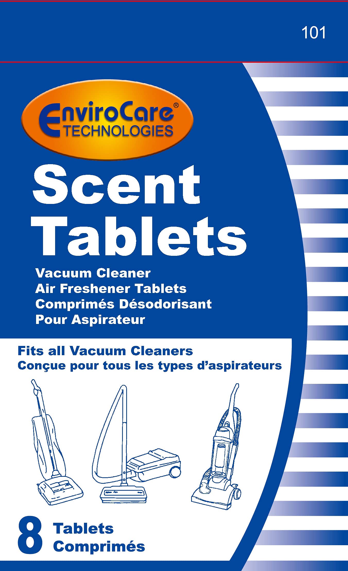 Crushed tablet releasing fragrance during vacuuming