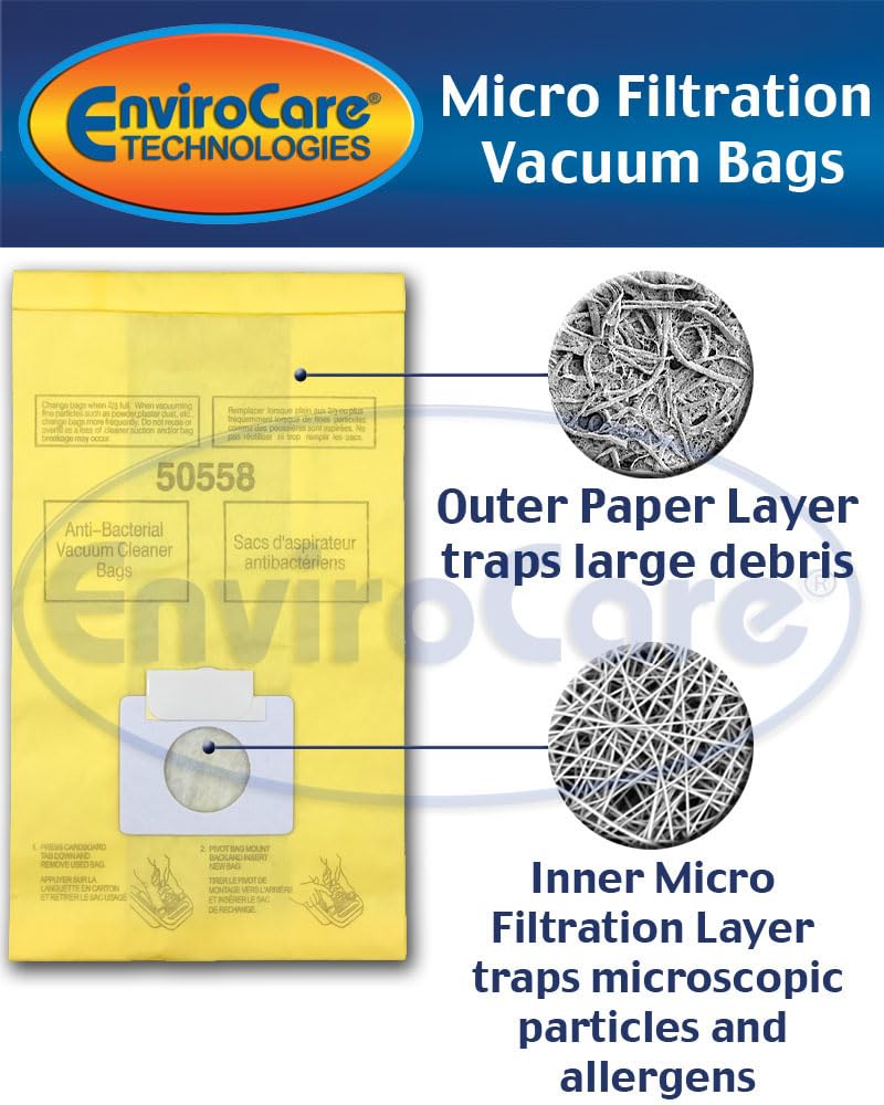 Kenmore Canister Type C/Q compatible vacuum bags close up