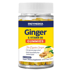 Enzymedica ginger root gummies 60 count packaging
