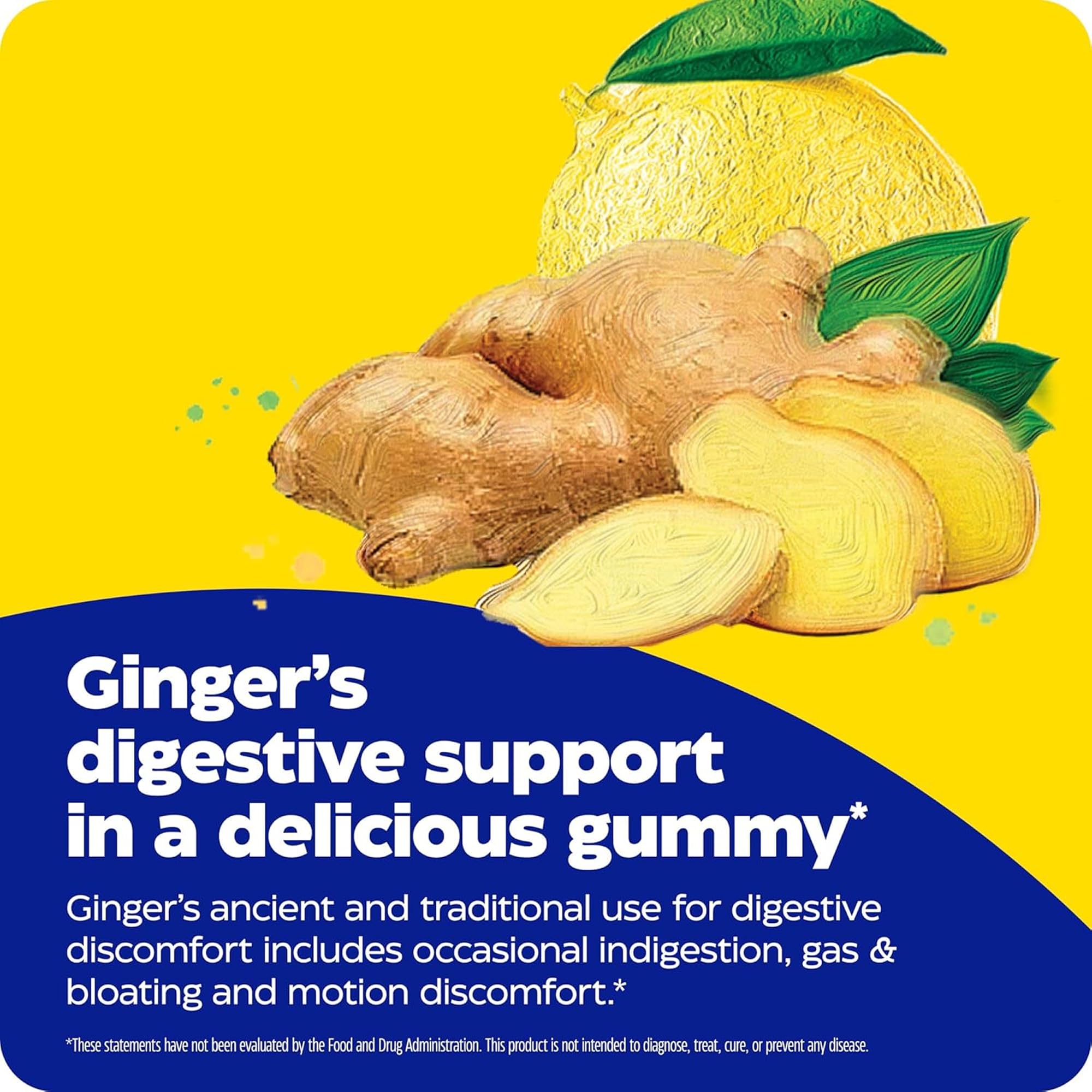Ginger and B6 gummy supplement for occasional nausea