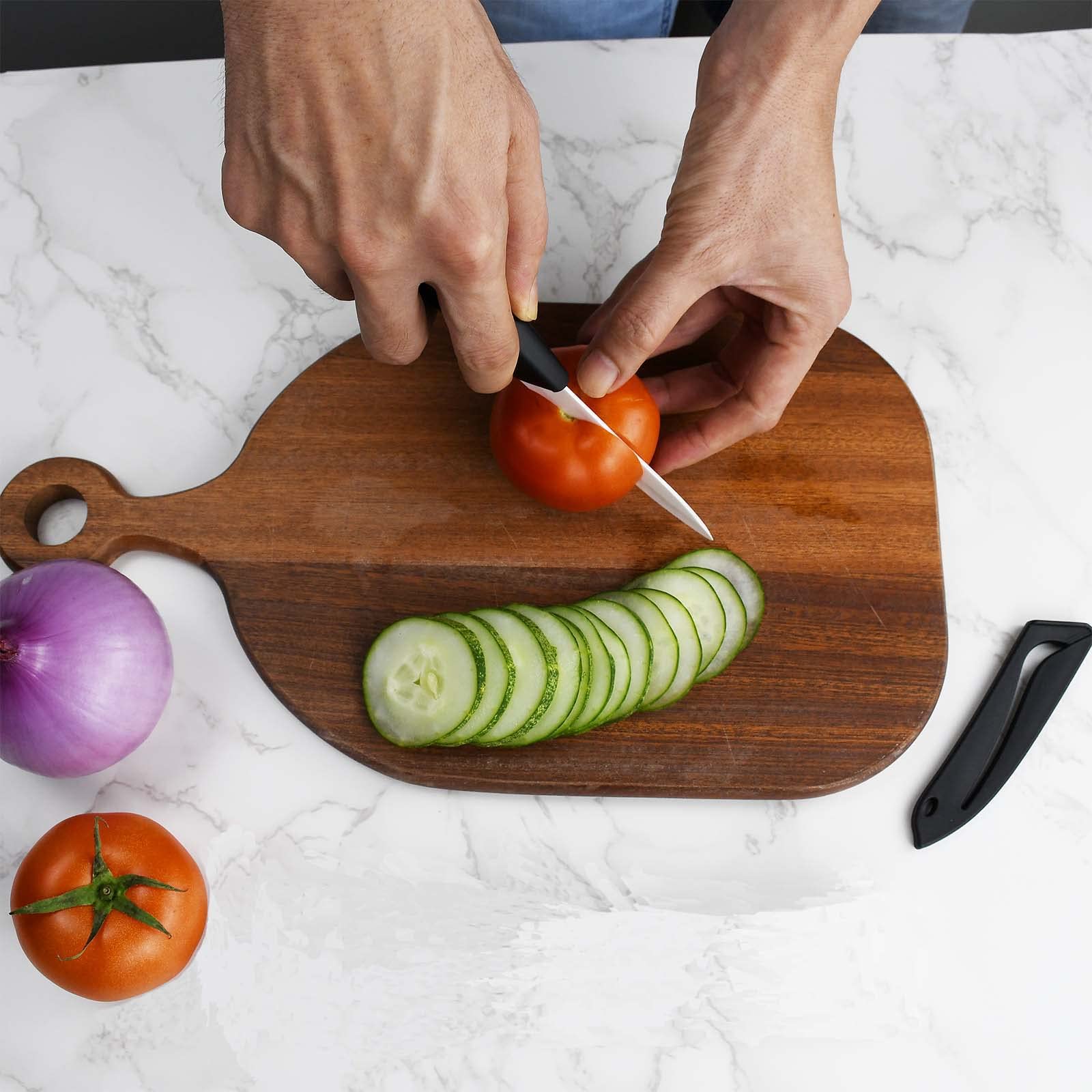 Eocogup Ceramic Knife 4 inch blade with ABS handle