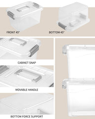 Clear plastic storage containers by EOENVIVS stackable design