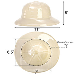 One size fits most safari hat with 22 inch head circumference