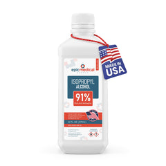 Epic Medical Supply 91% Isopropyl Alcohol bottle