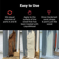 Window sill repair with epoxy filler