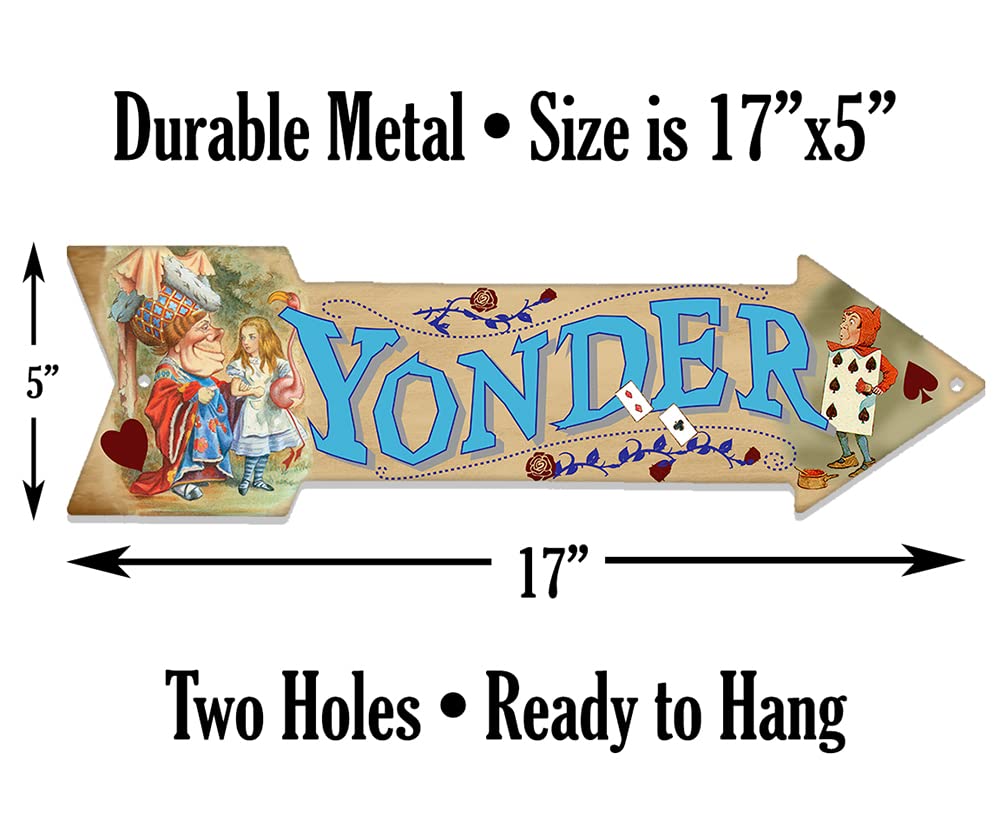 Epoxy ink aluminum sign alice in wonderland
